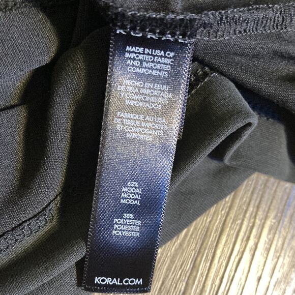 NWT Koral Isla Cupro Short Sleeve Top Sz Small in Black - Picture 10 of 11